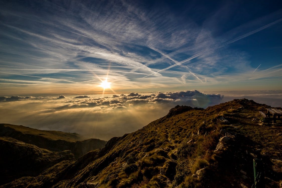 https://www.pexels.com/photo/dawn-landscape-sun-mountain-65865/