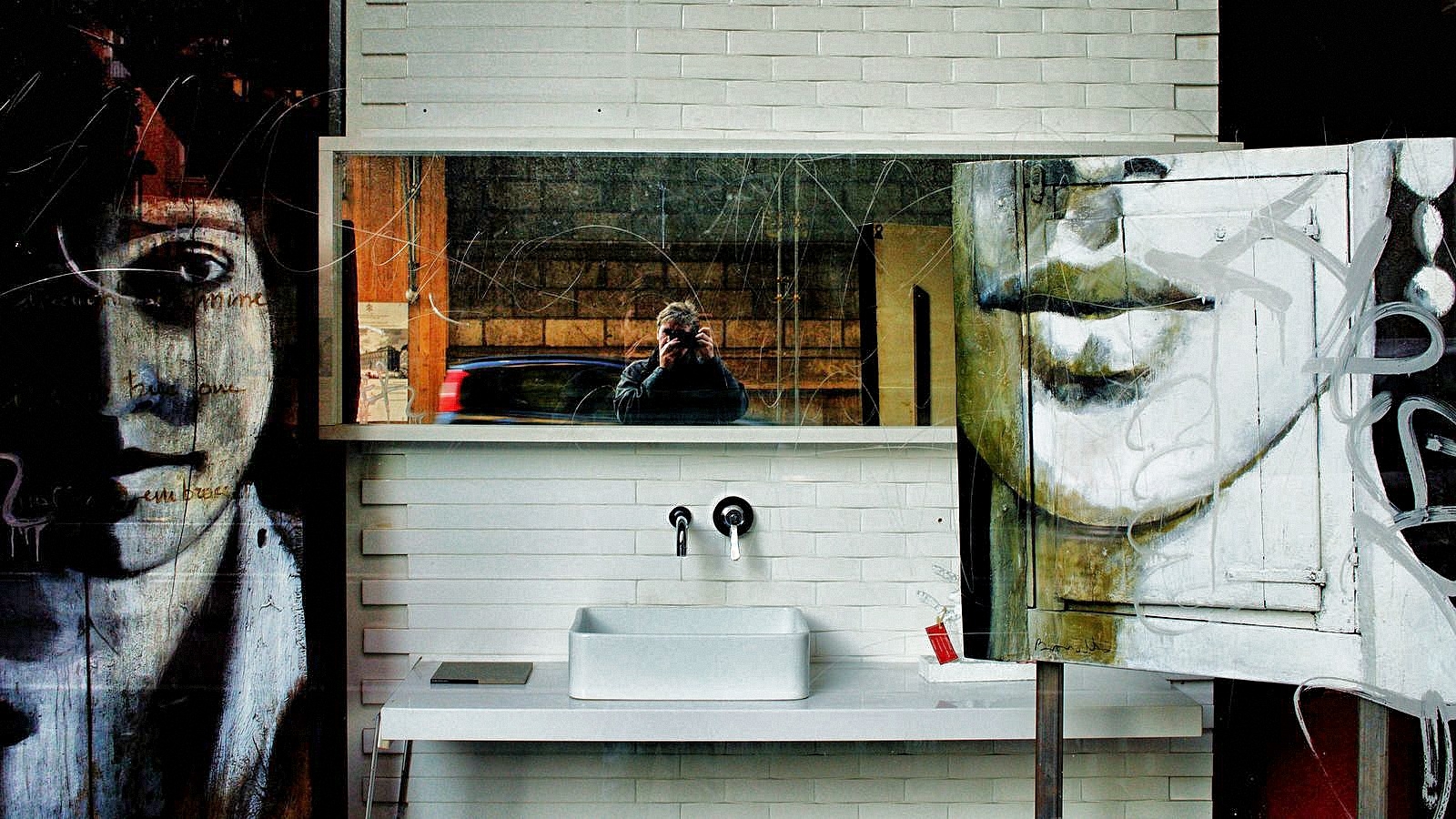 https://www.pexels.com/photo/white-ceramic-rectangular-sink-under-white-wooden-frame-rectangular-mirror-157231/